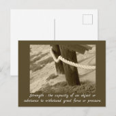 Sepia Beach Rope Foto met Sterkte Definitie Briefkaart (Voorkant / Achterkant)