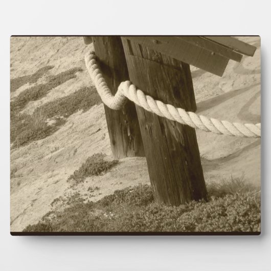 Sepia Beach Rope Fotoplaat (Voorkant)