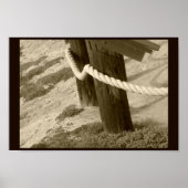 Sepia Beach Rope Poster (Voorkant)