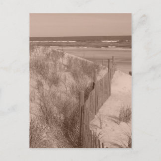 Sepia Beach Scene Briefkaart