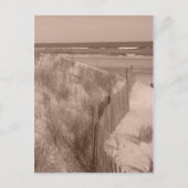 Sepia Beach Scene Briefkaart (Voorkant)