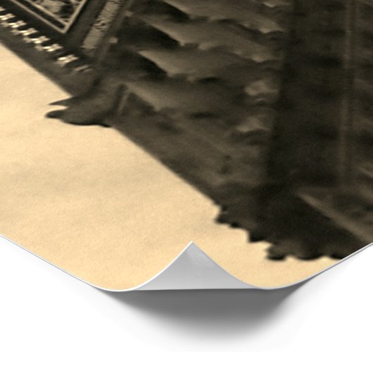  Sepia Big Ben Art-fotografie Poster (Hoek)