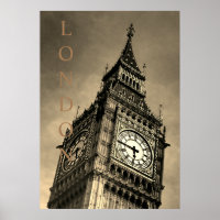  Sepia Big Ben Art-fotografie