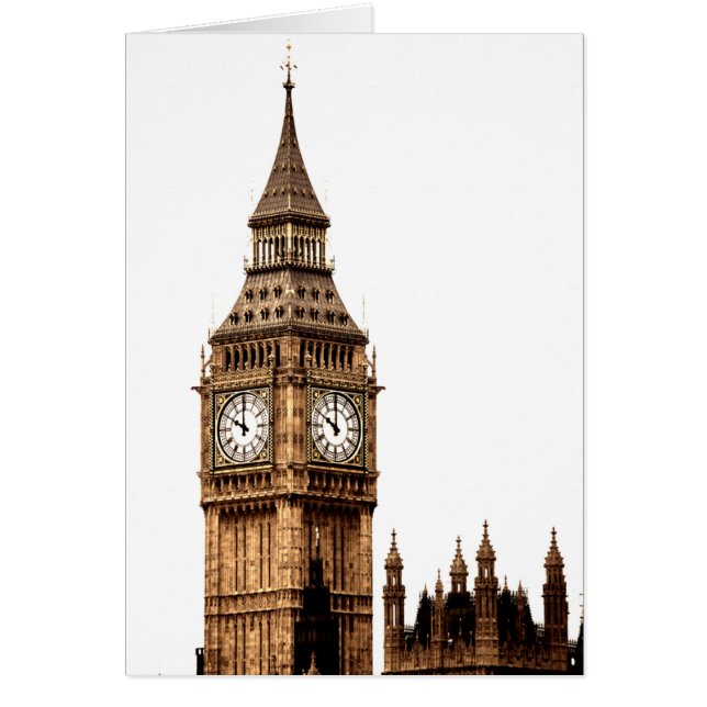 Sepia Big Ben Tower (Voorkant)