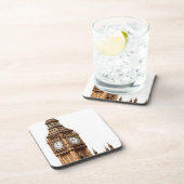 Sepia Big Ben Tower Bier Onderzetter (Rechterzijde)