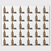 Sepia Big Ben Tower Cadeaupapier (Vlak)