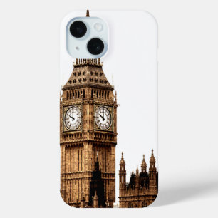 Sepia Big Ben Tower iPhone 15 Case