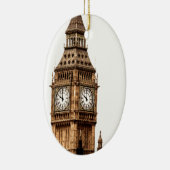 Sepia Big Ben Tower Keramisch Ornament (Rechts)