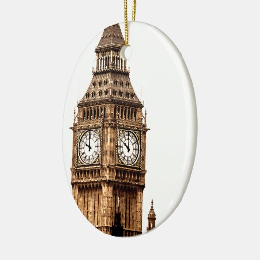 Sepia Big Ben Tower Keramisch Ornament (Links)