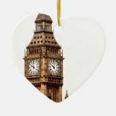 Sepia Big Ben Tower Keramisch Ornament (Voorkant)