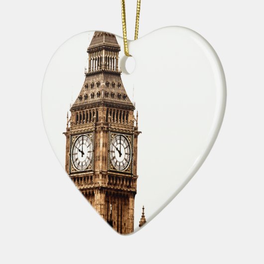 Sepia Big Ben Tower Keramisch Ornament (Links)