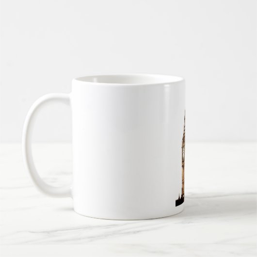 Sepia Big Ben Tower Koffiemok (Links)