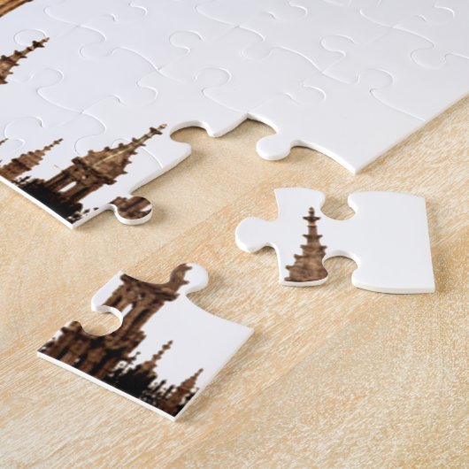 Sepia Big Ben Tower Legpuzzel (Zijkant)