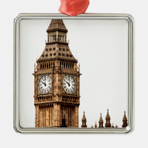 Sepia Big Ben Tower Metalen Ornament