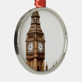 Sepia Big Ben Tower Metalen Ornament (Rechts)