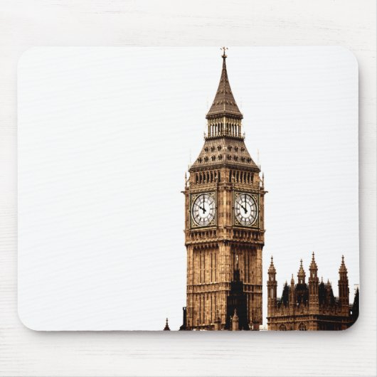 Sepia Big Ben Tower Muismat (Voorkant)