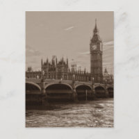 Sepia Big Ben Tower Palace van Westminster