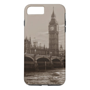 Sepia Big Ben Tower Palace van Westminster iPhone 8/7 Plus Hoesje