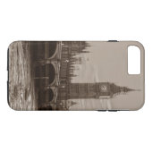 Sepia Big Ben Tower Palace van Westminster Case-Mate iPhone Case (Achterkant (Horizontaal))