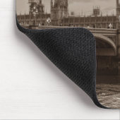 Sepia Big Ben Tower Palace van Westminster Muismat (Hoek)