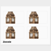 Sepia Big Ben Tower Rechthoekige Sticker (Vel)