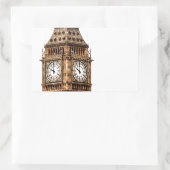 Sepia Big Ben Tower Rechthoekige Sticker (Tas)