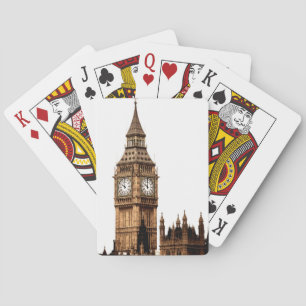 Sepia Big Ben Tower Speelkaarten