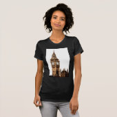 Sepia Big Ben Tower T-shirt (Voorkant volledig)