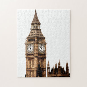 Sepia Big Ben Tower Travel Art Legpuzzel