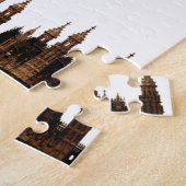 Sepia Big Ben Tower Travel Art Legpuzzel (Zijkant)