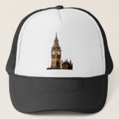 Sepia Big Ben Tower Trucker Pet (Voorkant)