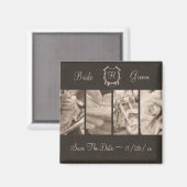 Sepia Biker Trouwfoto's Save the Date Magnet (Voorkant / Achterkant)