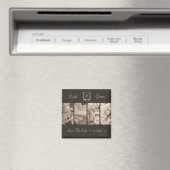 Sepia Biker Trouwfoto's Save the Date Magnet (Insitu (Vaatwasser))