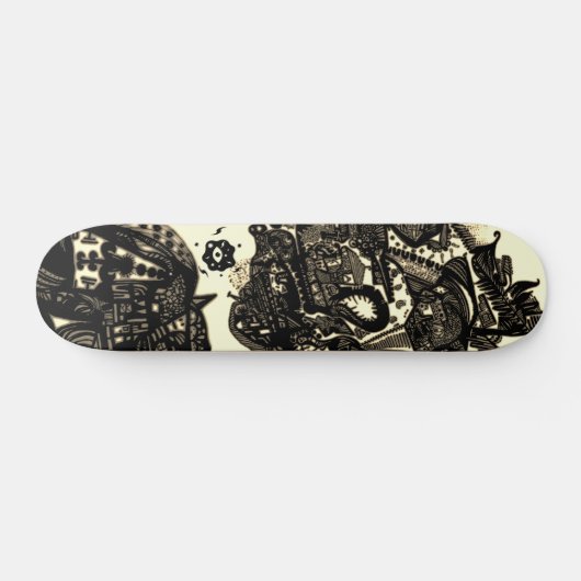 Sepia Black Abstract Persoonlijk Skateboard (Horizontaal)