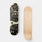 Sepia Black Abstract Persoonlijk Skateboard (Voorkant)