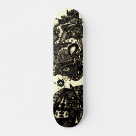 Sepia Black Abstract Persoonlijk Skateboard