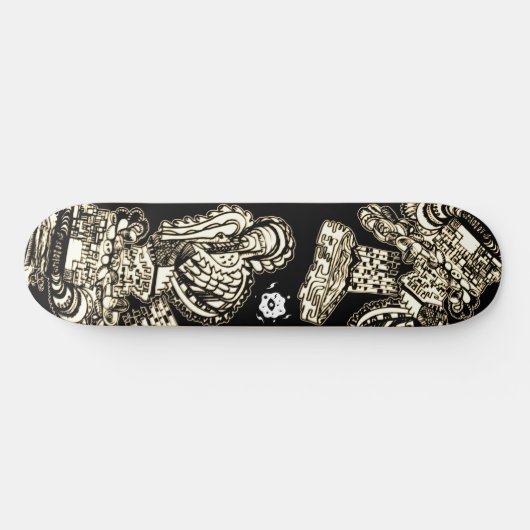 Sepia Black Cool Persoonlijk Skateboard (Horizontaal)