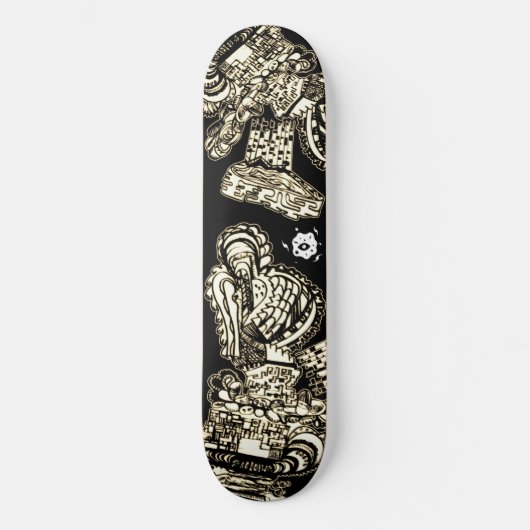 Sepia Black Cool Persoonlijk Skateboard (Voorkant)