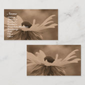 Sepia Black Eyed Susan Flower Visitekaartje (Voorkant / Achterkant)