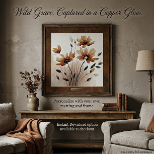 Sepia bloeit poster