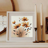 Sepia bloeit poster