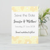 Sepia Bloem Patroon Save The Date Kaart (Staand voorkant)