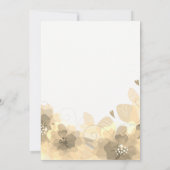 Sepia bloemen florale herfst trouwparen douchen kaart (Achterkant)