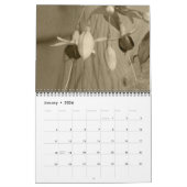 Sepia Bloemen Kalender (Jan 2026)