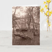 "Sepia Boatlift" Dank u kaart (Gele Bloem)