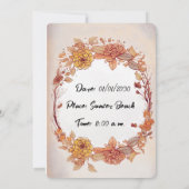 Sepia Bride en Groom Illustratie Kaart (Achterkant)