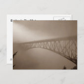 Sepia Briefkaart Bridge Disappers Mist Travel trip (Voorkant / Achterkant)