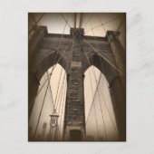  Sepia Brooklyn Bridge Briefkaart (Voorkant)