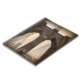  Sepia Brooklyn Bridge Notitieboek (Linkerzijde)