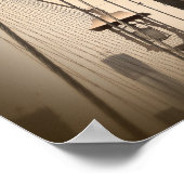  Sepia Brooklyn Bridge Poster (Hoek)